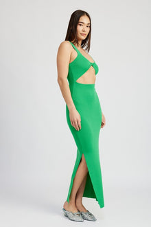  Vibrant Midi Cutout Dress