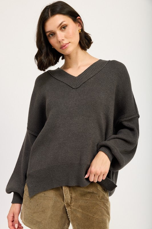 Gigi Oversized V Neck Sweater