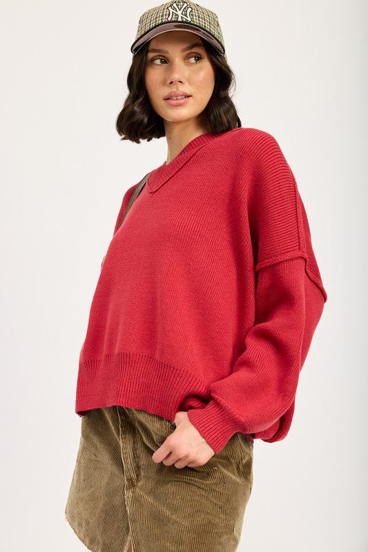 Gigi Oversized V Neck Sweater