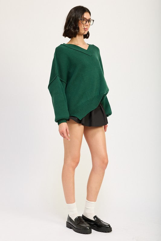 Gigi Oversized V Neck Sweater