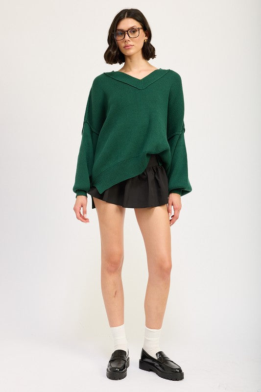 Gigi Oversized V Neck Sweater