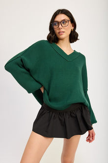  Gigi Oversized V Neck Sweater