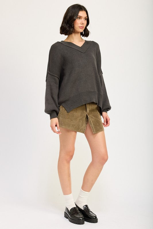 Gigi Oversized V Neck Sweater