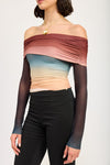 Abstract Multi Off Shoulder Top