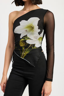  Asymmetrical Floral Top