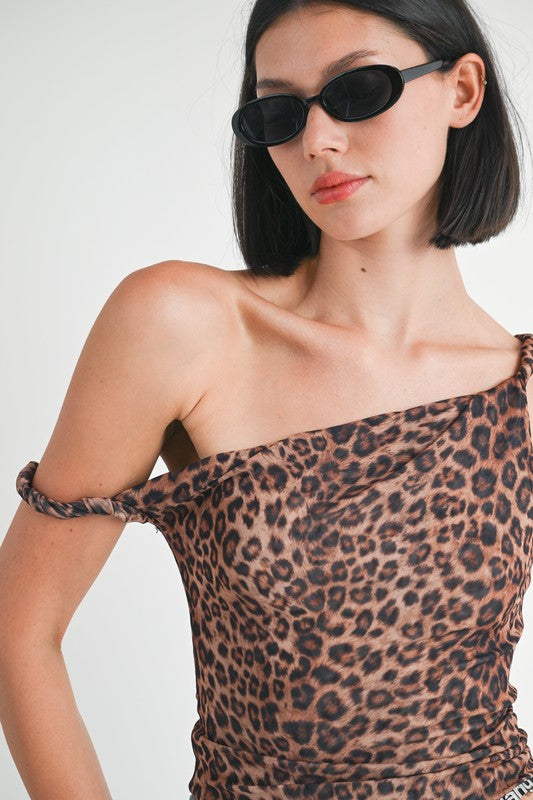 Leopard Twist Top