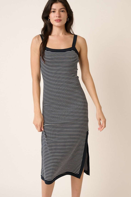 Mitto Contrast Striped Midi Cami Dress