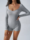 Gray L/S Romper