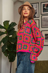 Crochet Patchwork Pullover Sweater