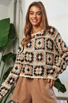 Crochet Patchwork Pullover Sweater