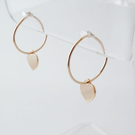 Magic Charm Heart Hoops