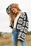 Leila Crochet Open Knit Cardigan