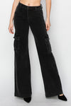 High Rise Wide Leg Cargo Jeans