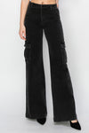 High Rise Wide Leg Cargo Jeans