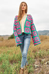 Leila Crochet Open Knit Cardigan