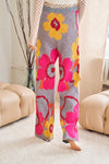 Flower Power Cozy Wide Leg Pants