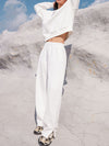 Round Neck L/S Top and Elastic Waist Pants Set