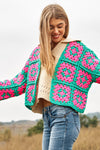 Leila Crochet Open Knit Cardigan