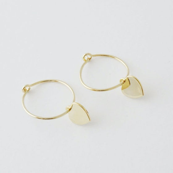 Magic Charm Heart Hoops