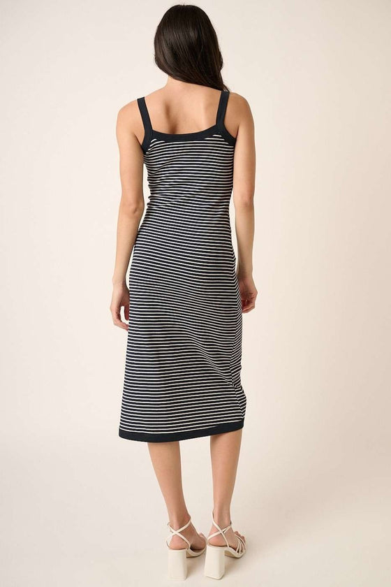 Mitto Contrast Striped Midi Cami Dress