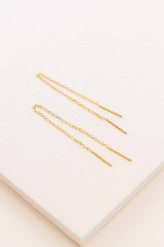 Mini Needle Drop Earrings