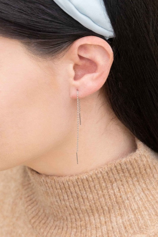 Mini Needle Drop Earrings