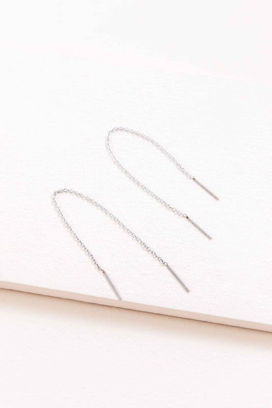 Mini Needle Drop Earrings