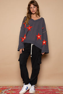  L/S Star Patch Sweater