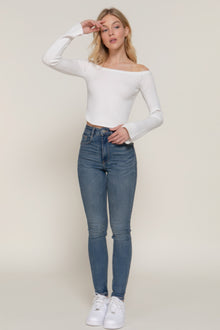  Lily Flare Sleeve Top in White