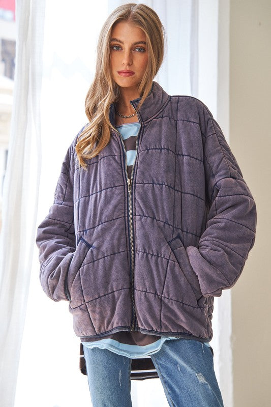 Soft Quilted Zip Up Jacket