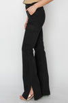 High Rise Side Slit Bootcut Jeans