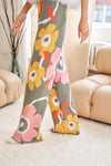 Flower Power Cozy Wide Leg Pants