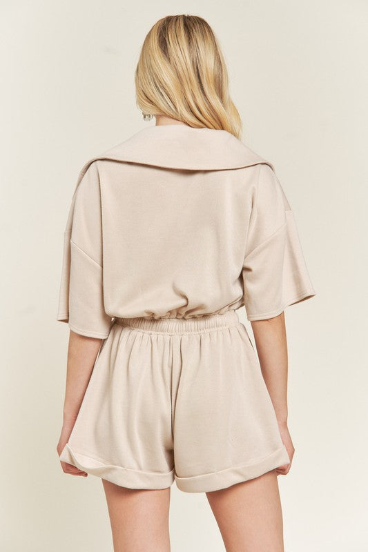 Terry Zip Romper