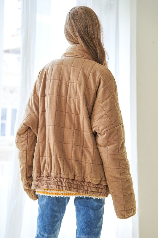 Soft Quilted Zip Up Jacket