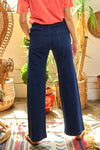 High Waist Button Wide Leg Jeans