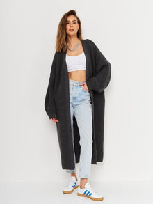  Open Front Longline Cardigan