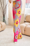 Flower Power Cozy Wide Leg Pants