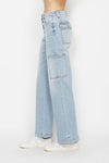 High Waist Straight Cargo Jeans