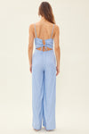 Drawstring Sleeveless Wide Leg Jumpsuit