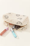 Smiley Face Corduroy Cosmetic Pouch