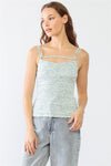 Heathered Ribbed Adjustable Strap Cami