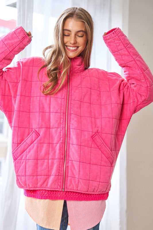 Soft Quilted Zip Up Jacket