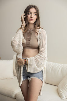  Knit Netted Cardigan