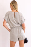 Short Roll Up Sleeve Romper