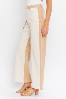  Color Block Straight Pants