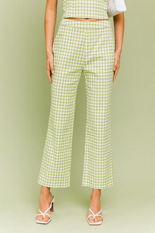  Gingham Straight Pants