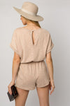 Short Roll Up Sleeve Romper