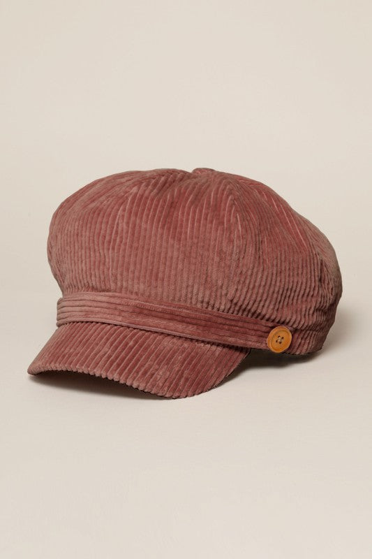 Corduroy Cap with Buttons