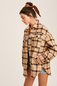  Oversize Plaid Soft Jacket