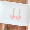 Mina Heart Earrings - Pink